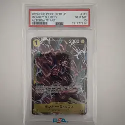 Monkey D. Luffy OP10-111 One Piece Royal Blood (Alt Art) JPN PSA 10 Gem Mint - Image 2