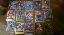 15x mixed english one piece Super Rare SR and regular don cards assorted sets - Image 1