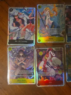 15x mixed english one piece Super Rare SR and regular don cards assorted sets - Image 2