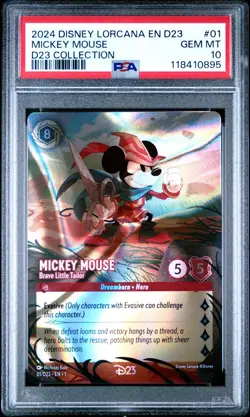 PSA 10 GEM MINT Sequential Set Of 6 Disney Lorcana D23 Box Mickey Cinderella Etc - Image 2