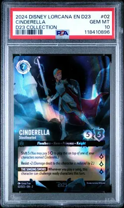 PSA 10 GEM MINT Sequential Set Of 6 Disney Lorcana D23 Box Mickey Cinderella Etc - Image 3