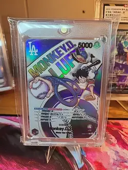 !PROXY CARD! ONE PIECE MONKEY D LUFFY LA DODGERS PROMO (010) WITH TEXTURE ! NM - Image 1