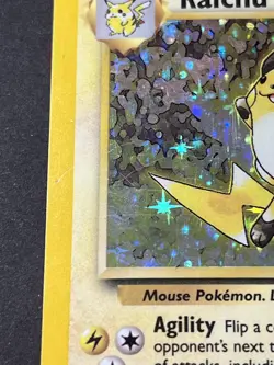 raichu base set 14/102 holo rare pokemon card - Image 2