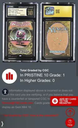 MTG Rites of Flourishing (Rainbow Foil) SLD x KEXP 2074 CGC Pristine 10 Pop 1 🔥 - Image 2