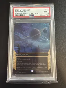 MTG Mirrorpool Borderless Galaxy Foil Edge Of Eternities Foil (0117) PSA 9 - Image 1