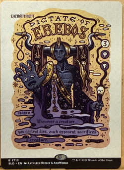 LIMITED EDITION Secret Lair MtG Dictate of Erebos Unplayed NM Borderless! - Image 1