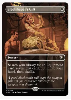 Steelshaper's Gift (Borderless) Commander Masters Regular - Image 1