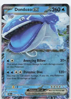 Dondozo ex - 066/182 Double Rare Holo SV10: Destined Rivals NM Pokemon - Image 1