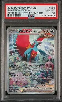 POKEMON PARADOX RIFT 251 ROARING MOON ex PSA 10 - Image 1