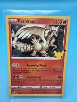 RESHIRAM 002/025 25TH CELEBRATIONS POKEMON (HOLO RARE, NM) - Image 1