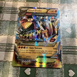 Primal Groudon EX 86/160 Holo Primal Clash Pokemon - Image 1
