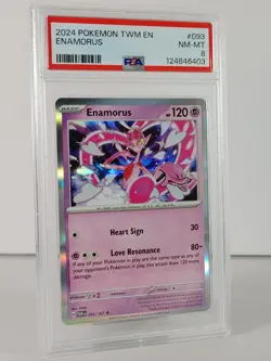 Enamorus - Rare - Twilight Masquerade - POKEMON 2024 - #093 PSA 8 - Image 2