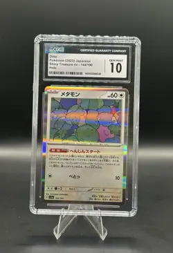 CGC Gem Mint 10 Ditto HOLO 144/190 Pokemon Japanese Shiny Treasure ex sv4a - Image 1