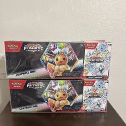 POKEMON “PRISMATIC EVOLUTIONS” SURPRISE BOX AND BOOSTER BUNDLE PACK OF 2 SEALED. - Image 1