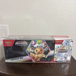 POKEMON “PRISMATIC EVOLUTIONS” SURPRISE BOX AND BOOSTER BUNDLE PACK OF 2 SEALED. - Image 2