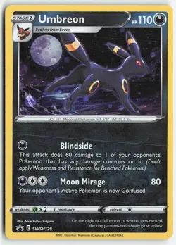 EX-NM POKEMON SWORD & SHIELD PROMOS UMBREON SWSH129 TCG HOLO - Image 1