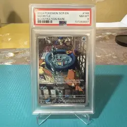 SQUIRTLE PSA 8 2024 POKEMON STELLAR CROWN SCR EN #148/142 ILLUSTRATION RARE 3389 - Image 1