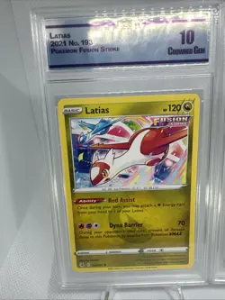 Latias 193/264 & Latios 194/264 Pokemon Set-2021 Fusion Strike- GRADED CCG 10 - Image 2