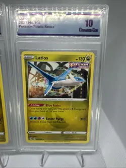Latias 193/264 & Latios 194/264 Pokemon Set-2021 Fusion Strike- GRADED CCG 10 - Image 3
