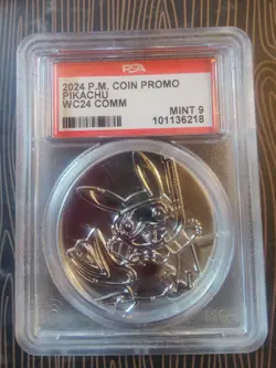 Pokemon Pikachu Snorkeling Coin 2024 Honolulu World Championships PSA 9 - Image 1