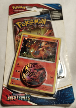 Pokemon TCG Battle Styles SWSH Blister Pack w/ Coin - Charmander New Sealed - Image 1