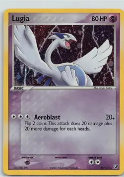 Pokemon Unseen Forces Lugia Cosmos Holo LP 29/115 Pokemon Nintendo 2005 - Image 1