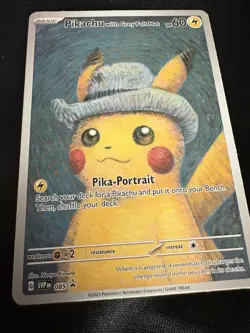 Pikachu Van Gogh PROMO ENG card Pokemon Trading Card FAN art/illustration - Image 1
