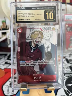 2022 One Piece SANJI Japanese OP01-013 25th Anniversary PCC CGC Pristine 10 - Image 1
