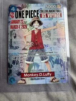 🇬🇧UK IN HAND READY 1x One Piece Monkey D Luffy US Voyage College Basketball - Image 1