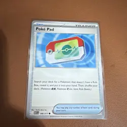 Pokemon Poke Pad 198/217 Regular Trainer-Item Pokemon TCG Card Stock - Image 1
