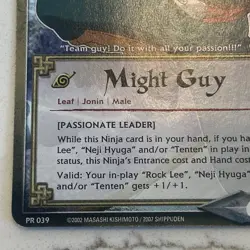 Naruto Shippuden CCG - Card Game Might Guy PR 039 - PROMO FOIL- Shonen Jump EUC - Image 2