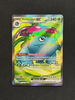 Pokemon TCG Venusaur EX Holo Card 182/165 Scarlet & Violet 151 - Image 1