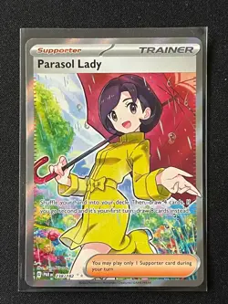 Pokemon TCG Paradox Rift Parasol Lady Ultra Rare Holo Card 238/182 - Image 1