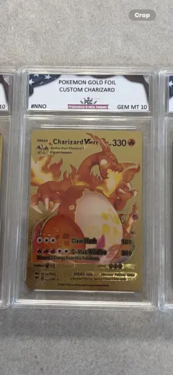 Pokemon Charizard VMAX #20/189 *RARE* Graded Gem Mt 10 Gold Foil Fan Art Card - Image 1