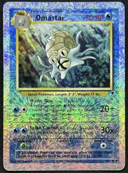 Tauros, Caterpie, Omastar And Nidorina Legendary Collection Pokemon Cards - Image 1