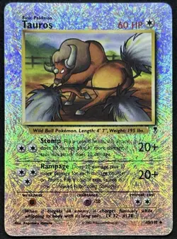 Tauros, Caterpie, Omastar And Nidorina Legendary Collection Pokemon Cards - Image 5