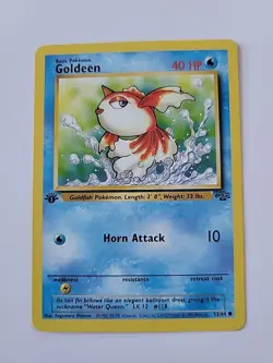 Pokemon TCG Goldeen Jungle Card 53/64 Regular Common 1st Edition - Image 1