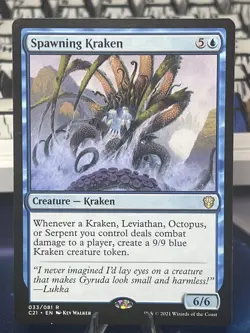 MTG Magic the Gathering Spawning Kraken R Commander 2021 033/091 NM - Image 1