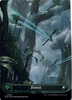 Forest (0266) (Borderless Foil) Edge of Eternities - Magic MTG NM - Image 1