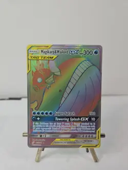 Magikarp & Wailord GX HYPER SECRET RARE 183/181 Holo Pokemon SM Tag Team Up - LP - Image 1