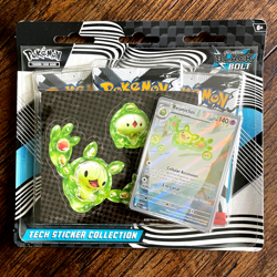 Pokemon TCG Scarlett Violet Black Bolt Tech Sticker Collection 3-Pack Blister - Image 1