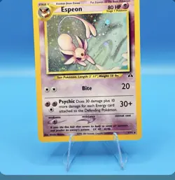 Pokemon Espeon Neo Discovery TCG 1/75 Holo CLEAN Unlimited Rare LP Condition - Image 1