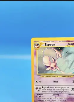 Pokemon Espeon Neo Discovery TCG 1/75 Holo CLEAN Unlimited Rare LP Condition - Image 2
