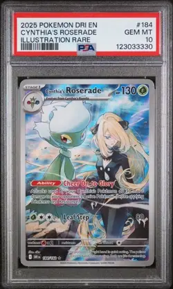 POKEMON DESTINED RIVALS 184 CYNTHIA'S ROSERADE PSA 10 - Image 1