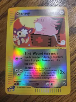 Pokemon Base Set Expedition 72/165 Reverse Holo CHANSEY --never played-- - Image 1