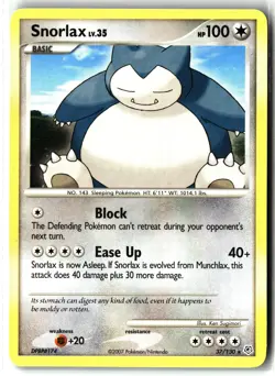 Snorlax ⭐ 37/130 Rare Diamond & Pearl 2007 Pokemon NM/LP - Image 1