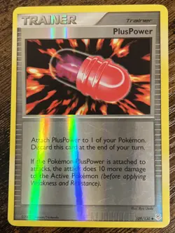 PlusPower - 109/130 Reverse Holo Uncommon Pokemon TCG Diamond and Pearl Trainer - Image 1