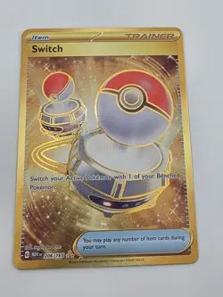 Switch Gold Holo Secret Rare 206/165 Scarlet & Violet 151 Pokemon - Image 1