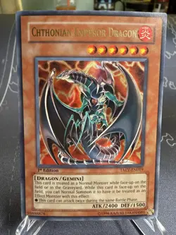Yugioh Chthonian Emperor Dragon TAEV-EN019 1st Edition NM/LP - Image 1