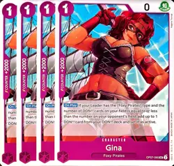One Piece TCG - 4er Playset - OP07-065 Gina UC/EN/NM - Image 1